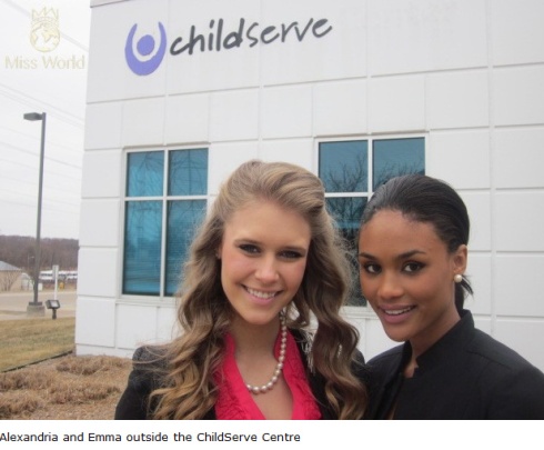 Miss World Alexandria Mills was joined by Miss World Africa Emma Wareus a fundraising weekend.